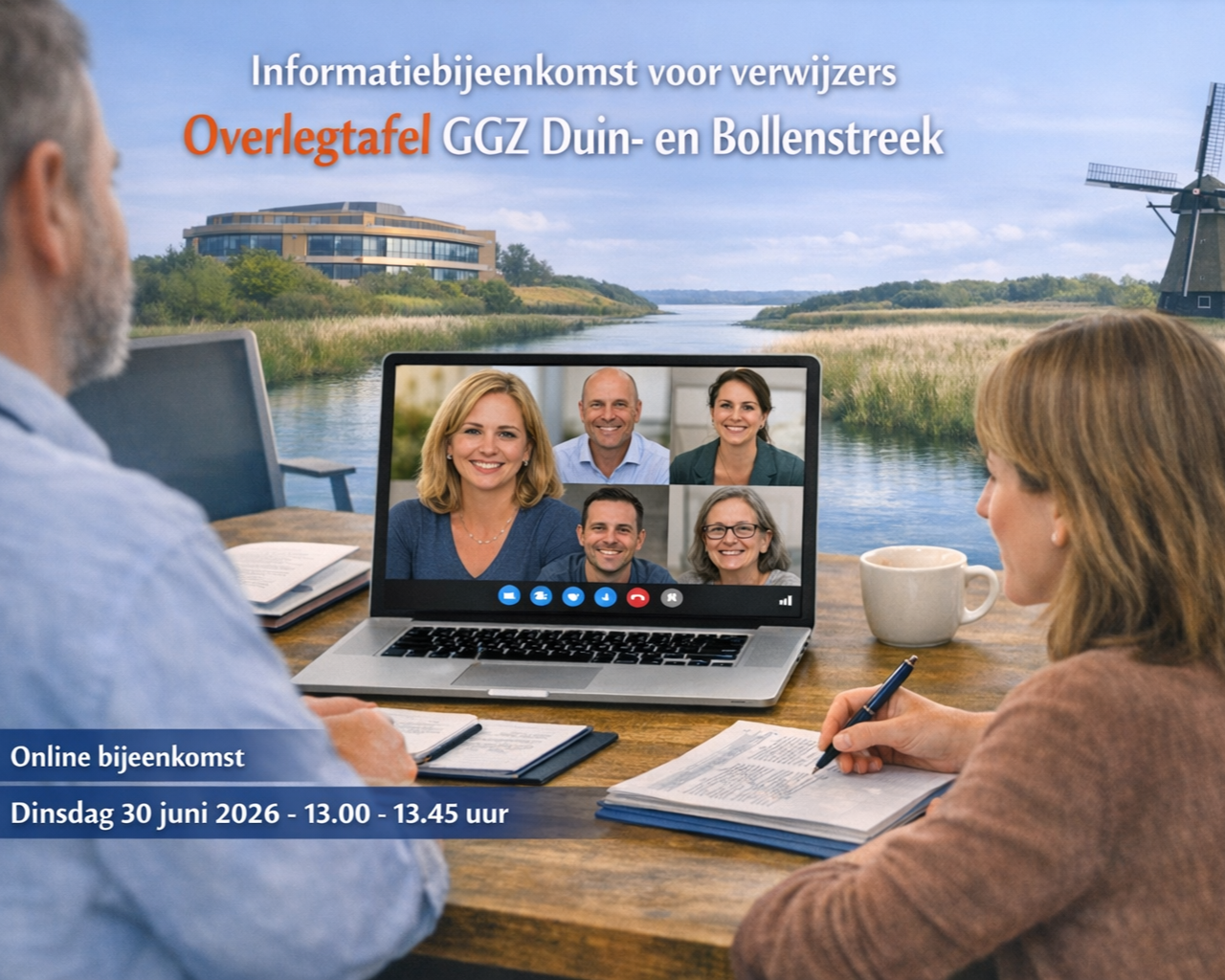 Online informatiebijeenkomst voor verwijzers over de overlegtafel GGZ Duin- en Bollenstreek
