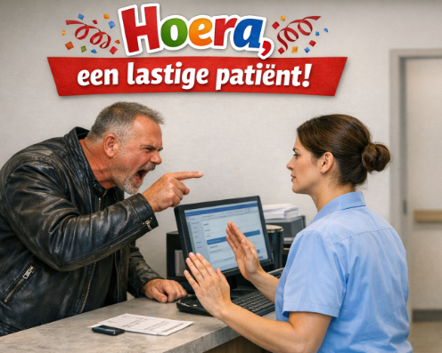 Hoera, een lastige patiënt!